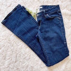 Agave Nectar Boot Cut Slim Fit Pinstriped Jeans 27